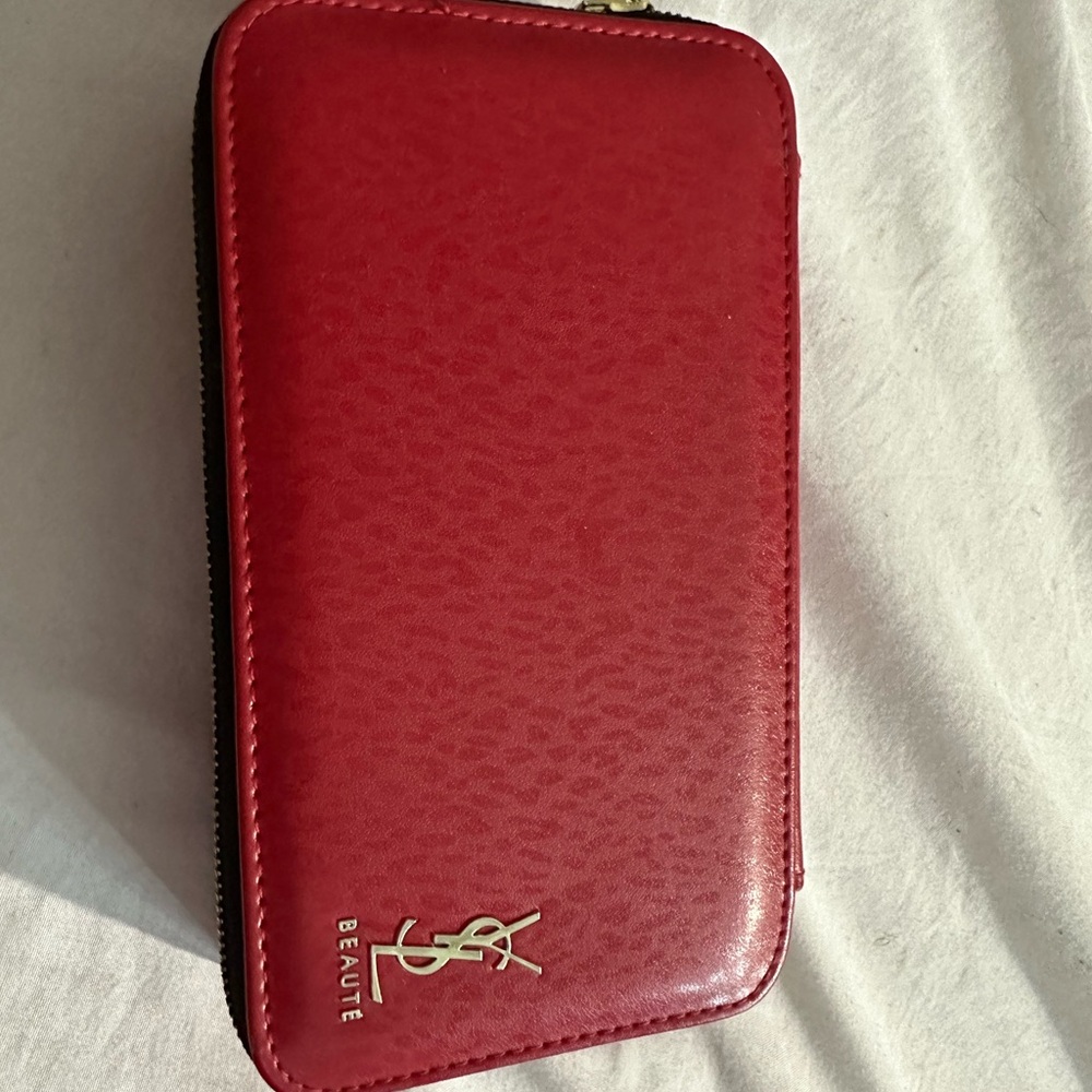 Yves Saint Laurent Red Cosmetic Bag